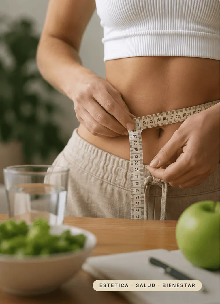 Nutricionista revisando resultados de composición corporal con tecnología Drakarian