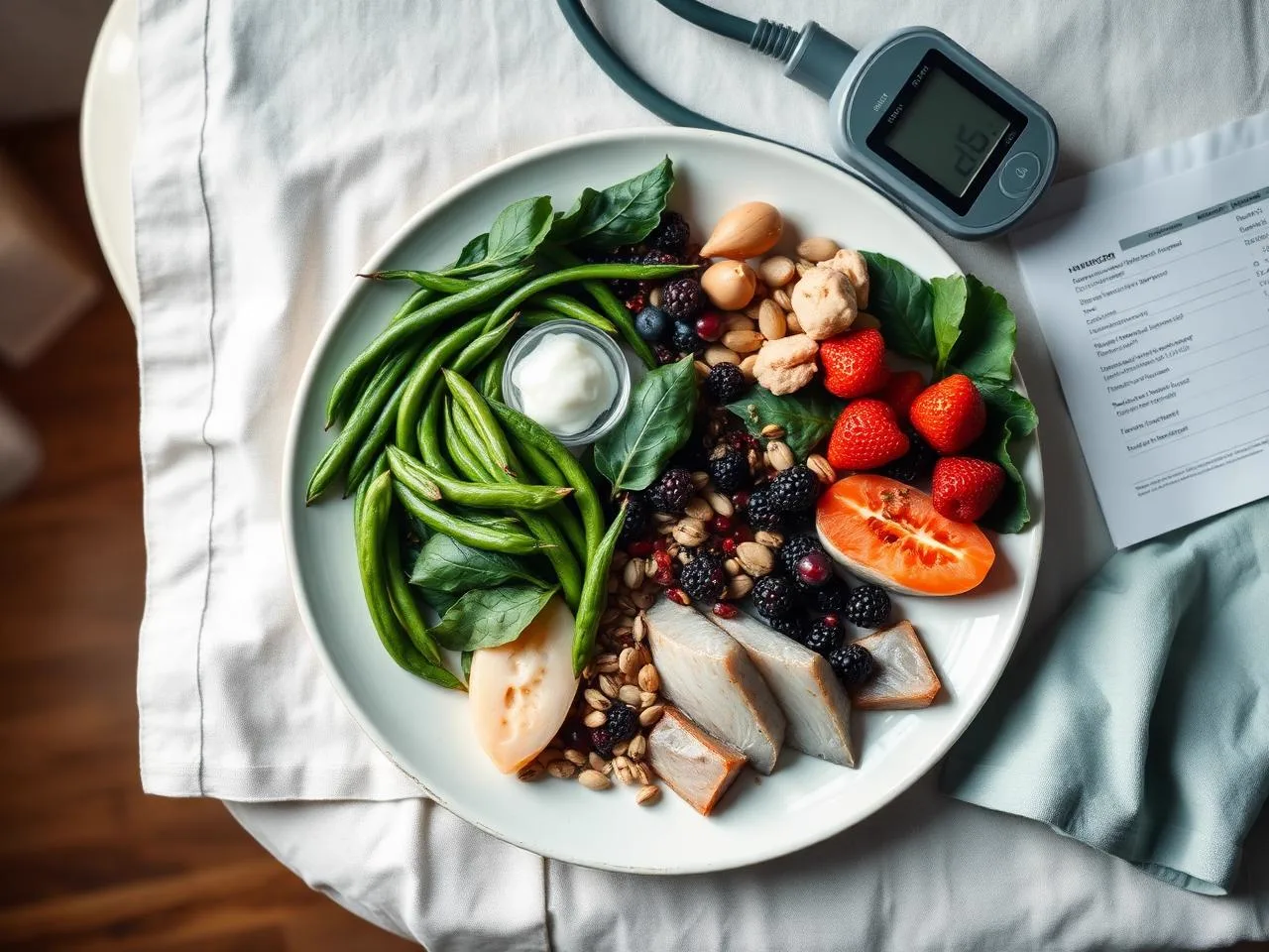 Plan de nutrición para perimenopausia con alimentos, descanso y control cardiovascular